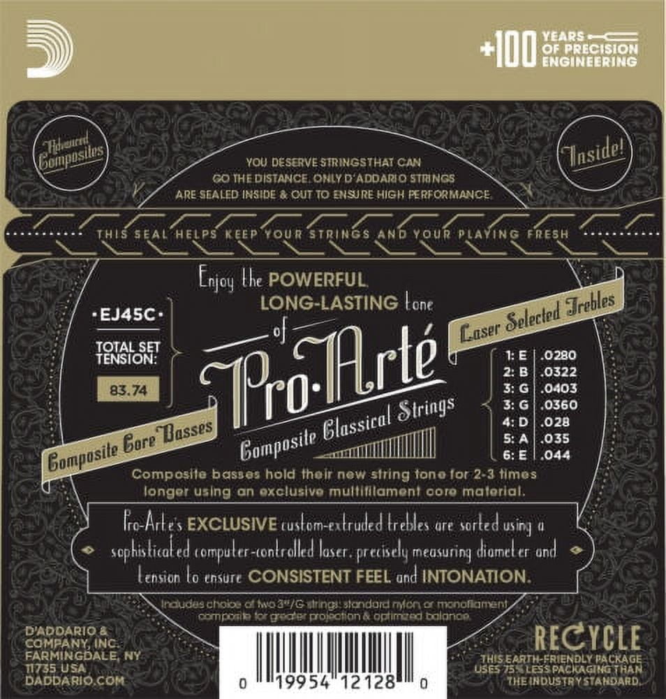 D'Addario Guitar Strings 5-Pack EJ45C Pro-Arte Composites Classical