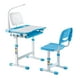 Avicenne Kids Desk Bureau pour Enfants et Chaise avec Porte-Livres et Lampe LED Inclus Bundle Deal Table d'Art Bleue - (Bleu) – image 1 sur 8