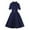 B110 Navy womens summer dresses clearance under $5, variant on Cagogo Women's 1950s Vintage Audrey Hepburn Style Cocktail Party Evening Prom Gown Swing Dresses Rockabilly Retro Short Sleeve Midi Dress