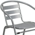 thumbnail image 2 of Silver Metal Stack Chair with Aluminum Slats, 2 of 11