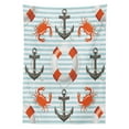 thumbnail image 3 of Ambesonne Coastal Tablecloth Rectangular Table Cover, Life Rings Anchor Theme, 52"x70", Scarlet Black and Teal, 3 of 4
