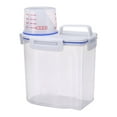 thumbnail image 1 of Tdoenbutw Clearance Rice Containers Airtight Large Capacity Plastic Clear Measuring Cup Rice Storage For Kitchen 1.5L/3L A, 1 of 6