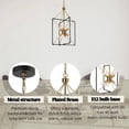 thumbnail image 2 of Zevni 8-Light Brass Gold Island Chandelier, Black Hanging Pendant Light, Modern Farmhouse Hanging Light for Dining Room, 2 of 6