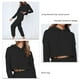 thumbnail image 4 of Chándal De Mujer, Traje Deportivo Cómodo De Poliéster Para Mujer, Manga Larga Para Oficina ANGGREK Negro S, 4 of 6