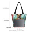 thumbnail image 3 of Fotbe Meditating French Bulldog Bolsa de Playa con Estampado, Bolsa de Hombro, Bolsa de Mano Espaciosa, Bolsa de Viaje Ligera, Bolsa de Compras Versátil, 3 of 6