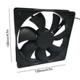 thumbnail image 4 of Ventilador Enfriador Computadora 12cm Y 3000RPM Ventilador Servidor Radiador para Gabinete Chasis 12V, 4 of 5