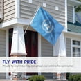 thumbnail image 3 of ANLEY [Fly Breeze] 3x5 Foot United Nations Flag - Vivid Color and UV Fade Resistant - Canvas Header and Double Stitched - UN International Flags Polyester with Brass Grommets 3 X 5 Ft, 3 of 7