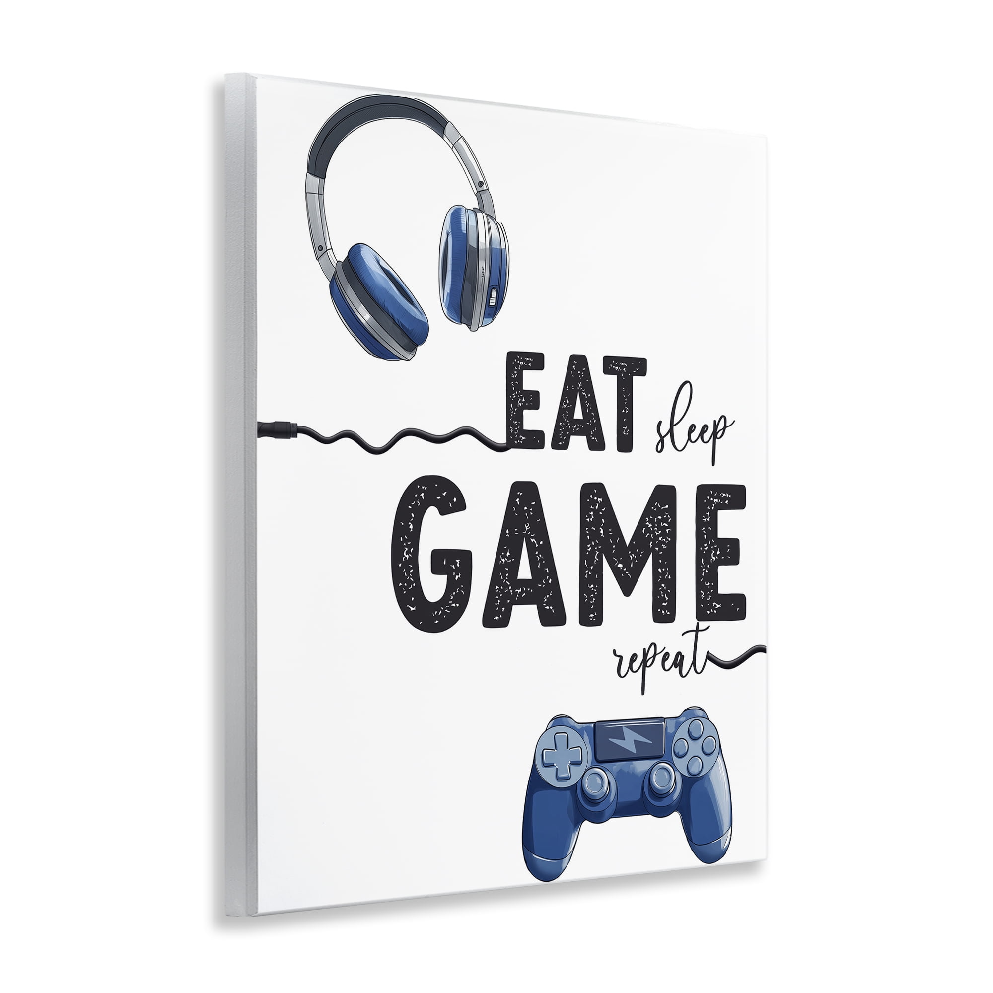Eat Sleep Game Lifestyle Wall Plaque Art, design by Christine Simpson Art