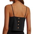 thumbnail image 4 of CUZIBR Women Cami Solid Color Spaghetti Strap Scoop Neck Loose Fit Crop Top Camisole Summer Sleeveless Tank Top Casual Blouse Lightweight Basic Beach Vacation Shirt,Black,XXL, 4 of 6