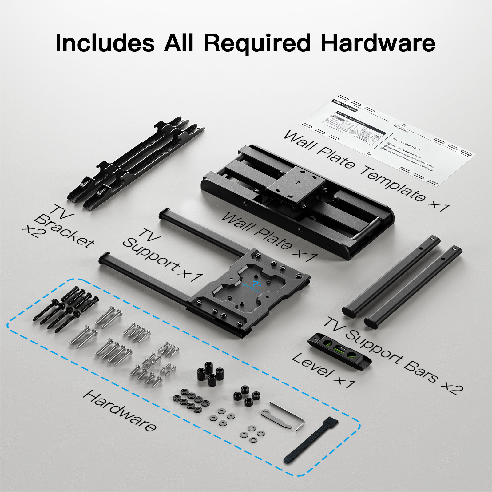 Perlesmith Full Motion TV Wall Mount for 37-86 Inch TVs photo 6