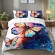 thumbnail image 1 of Mariposa Juego de Funda Nórdica King Size,Acuarela Splash-Ink Mariposa Juego de Ropa de Cama, 1 of 8