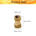 thumbnail image 2 of Wekity M2.5x6mm Female Thread Knurled Nuts,Hx3.8mm OD Brass Threaded Insert Embedment Nuts Hydraulic Welded Joint Injection Molding Assortment Kit for 3D Printing Injection Molding 30PCS-0621, 2 of 5