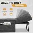 thumbnail image 6 of OMOCCUIT 4-in-1 Multi-Functional Convertible Sofa Bed, Foldable Ottoman Sleeper Chaise with Adjustable Backrest, Modern Linen Convertible Futon Sofa, 6 of 7