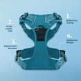 thumbnail image 5 of Voyager Dog Harness Dual Leash Attachment No-Pull Control Adjustable Soft, Strong Pet Harness for Medium & Large Dogs w/ 3M Reflective Technology w/ Leash Included - Turquoise, XS (Chest 22-27"), 5 of 8