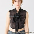 thumbnail image 4 of LoudSung Fake Collar Detachable Half Shirt Blouse False Collar Elegant Polka Dots Bow Knot for Women Girls, 4 of 7