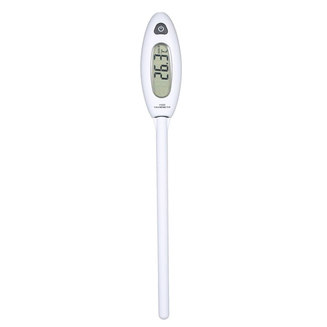 Generic LCD Digital Food Thermometer 5.9-inch Probe Pen-type Kitchen Thermometer Instant Read for Meat Milk Food Liquid Cooking Baking Frying BBQ Grilling -50~300℃ Range MAX/MIN Measurement
