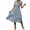 Blue, variant on GEWSEY Women's Summer Boho Floral Midi Dresses 2025 Casual Short Sleeve Square Neck Flowy Beach Vacation Long Dress Orange, L