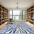 thumbnail image 2 of ODIKA 5'x7' Machine Washable Non-Slip Area Rug, Elegant Zebra Stripe With Subtle Black And Highlights High Traffic Rug with Pad, Black, 916883, 2 of 8