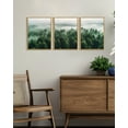 thumbnail image 4 of SHENIFY Green Fog Pine Tree Wall Art Nature Misty Nordic Forests Morden Decor Artwork Prints Rustic Living Room Hallway 12x16in3pcs Natural Framed, 4 of 7