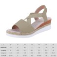 thumbnail image 2 of Sandalias cómodas con tacón de cuña cómodas y elegantes sandalias de plataforma para fiestas y vacaciones, 2 of 6