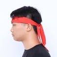 thumbnail image 3 of MRLESS Sports Headband Tie Non-Perspiration Sweatband (Red), 3 of 7
