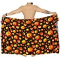 thumbnail image 5 of LA LEELA Men's Pareo Allover Halloween Costumes Scary Pumpkin Swim Trunks Swimwear Cover Up Beach Wrap Summer Sarong for Men One Size Scary Pumpkins, Spooky Orange, 5 of 5