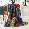 thumbnail image 2 of Multicolor Butterfly Group Pattern Blanket,Comfortable Soft Lamb Wool Throw Blanket,All Season,Warm Lightweight Blankets for Sofa Bed Couch Living Room Chair,50"x60", 2 of 4