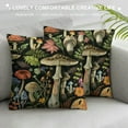 thumbnail image 3 of ONETECH Mushroom Throw Pillow Covers Pillow Case Farmhouse Black Pillow Cover Summer Square Cushion for Living Room Couch Sofa Bed Home Outdoor Indoor Decorative, 3 of 5