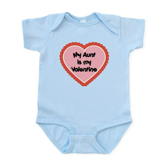 CafePress - My Aunt Is My Valentine Baby Creeper - Baby Light Bodysuit, Size Newborn - 24 Months