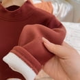 thumbnail image 6 of FYDUU Toddler Kids Baby Girl Boy Turtleneck Long Sleeve Thermal Shirts Solid Color Warm Shirt Blouse Autumn Winter Base Tops Temperament Top 3-4 Years, 6 of 7