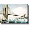 thumbnail image 2 of NYC Brooklyn Bridge Vintage Picture on Stretched Canvas, Wall Art Décor, Ready to Hang!, 2 of 4