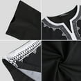 thumbnail image 5 of Men's African Dashiki Long Sleeve Ethnic T Shirts Hippie Shirt Tops Kaftan, 5 of 6