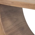 thumbnail image 2 of Benjara Okai Side End Table, 24 Inch Tabletop, C-Style Brown Solid Mango Wood, 2 of 6