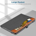 thumbnail image 6 of Fintie Case for Samsung Galaxy Tab A9+ / A9 Plus 11 inch 2023 Model (SM-X210/X216/X218), Multi-Angle Viewing Smart Stand Back Cover with Pocket Auto Wake/Sleep, Denim Gray, 6 of 8