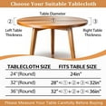 thumbnail image 5 of Round Fitted Tablecloth with Elastic Round Outdoor Tablecloths Round Elastic Tablecloth for Tables Waterproof Wipeable Table Cover for Picnic,Camping,Dinner (32''-36''), 5 of 7