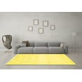thumbnail image 3 of Ahgly Company Machine Washable Indoor Rectangle Abstract Yellow Contemporary Area Rugs, 2' x 4', 3 of 4
