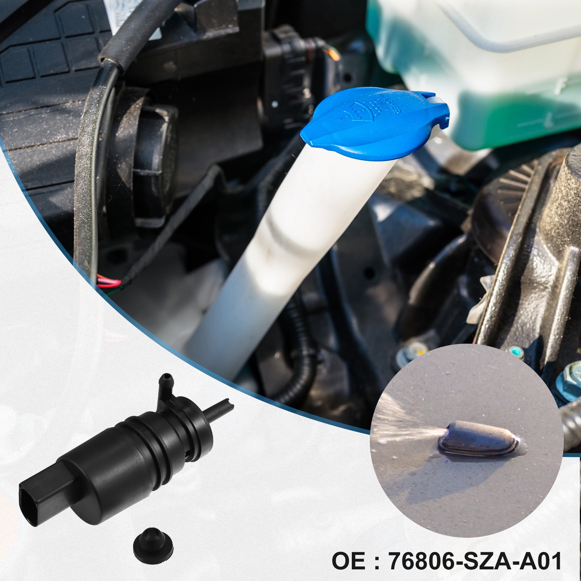 Unique Bargains Windshield Washer Motor Pump with Grommet for Honda Pilot - Pack of 1