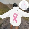 thumbnail image 2 of Bovemsi Sweatshirt for Women Breast Cancer Awareness Ribbon Hoodies Oversize Fleece Soft Long SLeeve Pullover Top Camo Hoodie, 2 of 5