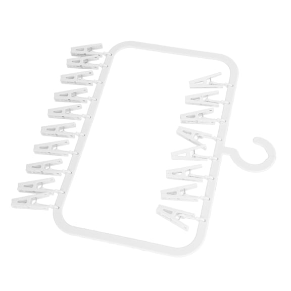 HEMOTON Clothes Hanger with 18-Clip Clothes Drying Racks Windproof for Drying Socks Clothes Hanger