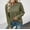 Green, variant on AXXD Women's Sweatshirts Black Basic Summer 2024 Loose Trendy Button Round-Neck Long Sleeve Casual T-shirt Top Solid Blouse