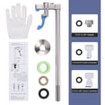 thumbnail image 6 of Wowow 14 in . Commercial Deck Mounted High-Arc Glass Filler Faucet in Brushed Nickel, 6 of 6