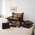 thumbnail image 4 of Erosebridal Animal Deer Bedding Sets Twin Size,Botanical Plantss Comforter Sets with Sheets,American Flag Bed in a Bag Twin size,Breathable Vintage Room Decoration,Reversible,7pcs, 4 of 6
