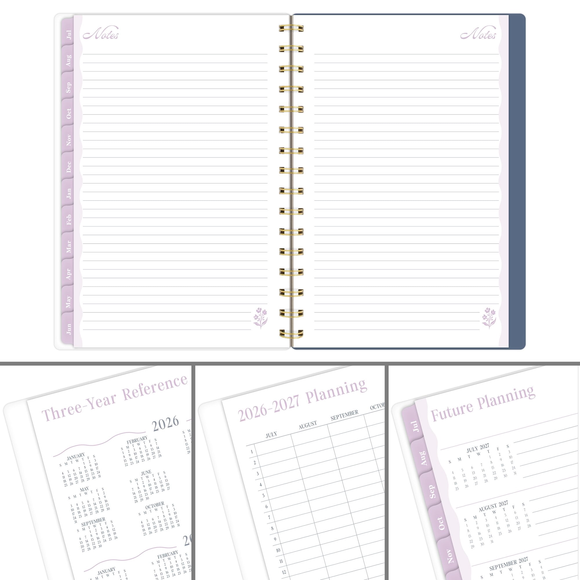 Cherrywood Lane for Mead Cambridge Academic 2026-2027 Weekly Monthly Planner