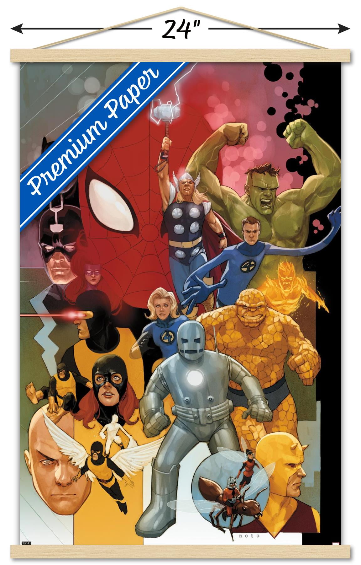 Marvel Comics - Marvel Universe - Noto Wall Poster with Wooden Magnetic Frame, 22.375" x 34"