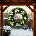 thumbnail image 5 of Christmas Wreath 10 Inch, Pre-Decorated Front Door Wreath for Home Office Church, Xmas Wall Hanging Indoor Holiday Decor, 5 of 7