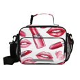 thumbnail image 7 of Lips Lunch Bag Cooler Bag Cooling Tote Portable Shoulder Strap Interior Pockets for Picnic Travel, 7 of 7