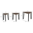 thumbnail image 6 of Nesting Tables - Set of 3 Side Tables for Living Room, Bedroom, or Home Office - Woodgrain-Look End Table Set - Modern Living Room Furniture by Lavish Home (Brown), 6 of 7