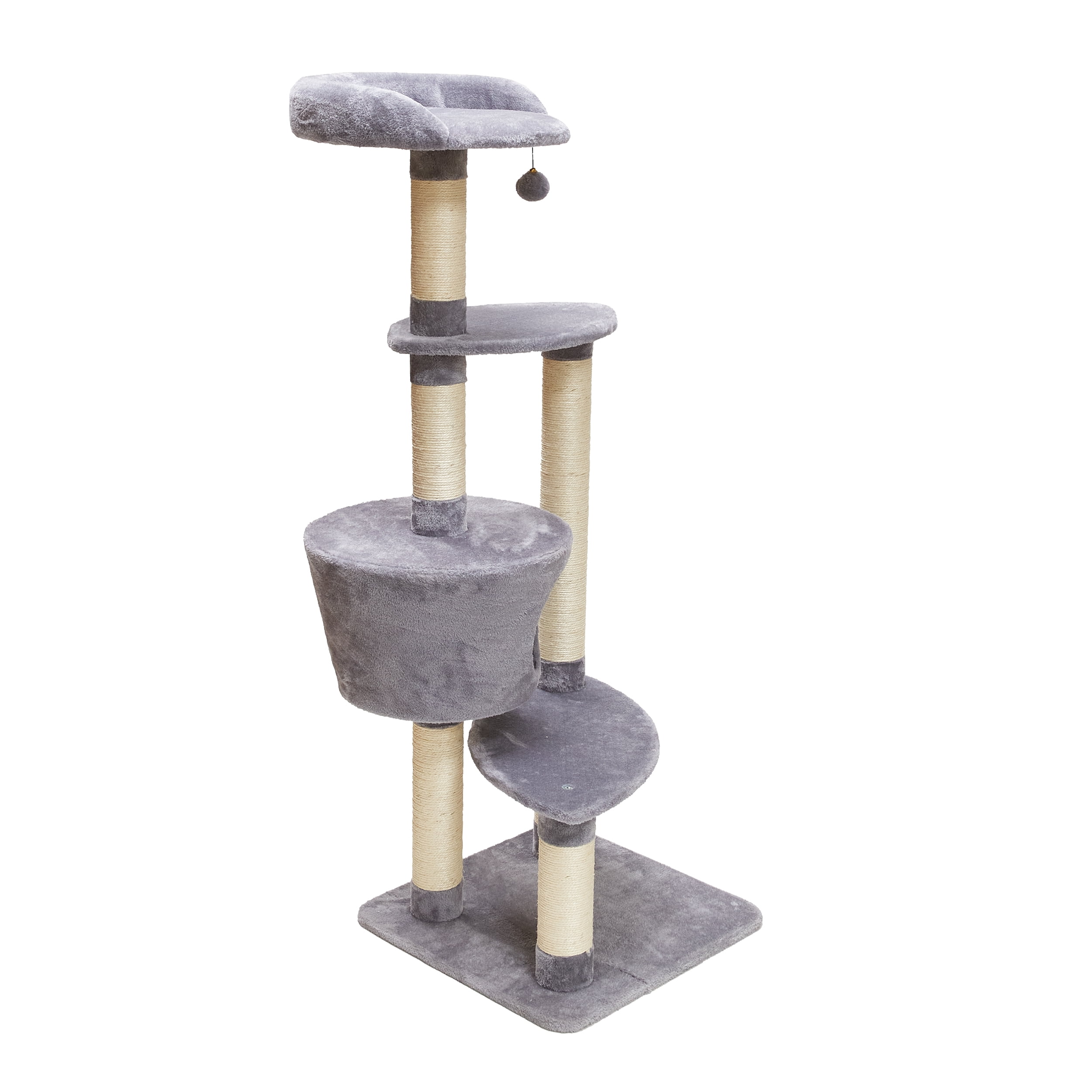 Two by Two Douglas 54-inch Cat Tree, Tower, Condo, Scratching Post & Playground