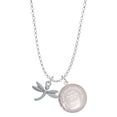 thumbnail image 1 of Delight Jewelry Silvertone Small Dragonfly with Crystal To the World You are a Mother Locket Necklace, 1 of 4