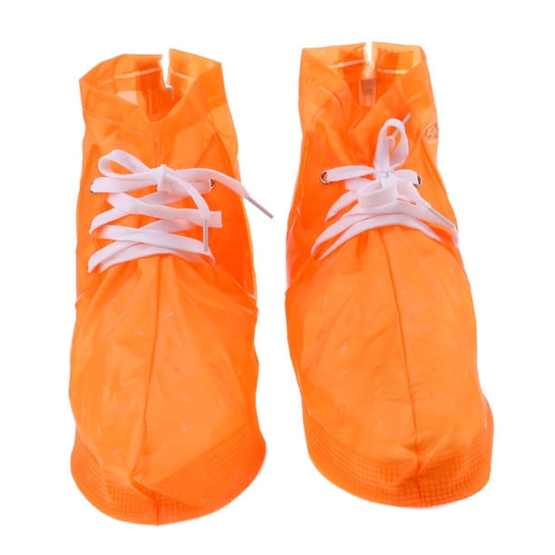 Reutilizables Impermeables Lluvia Zapatos De Nieve Cubiertas Cubrezapatillas Gruesas Antideslizantes Planas Botines De Tobillo Zapatillas Tacones Cubiertas Para Hombres Unisex Mujeres M Orange SOLEDAD Cubrezapatillas de ciclismo